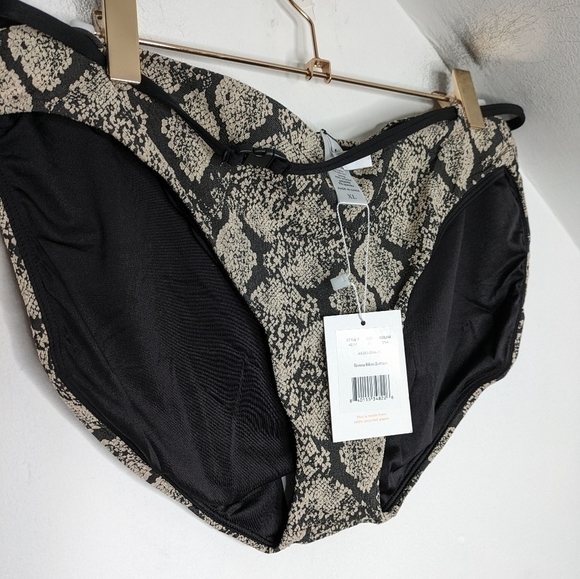 ANDIE SWIM The Belted Riviera Bikini Bottom Snake Print NEW Size XL - Picture 4 of 6
